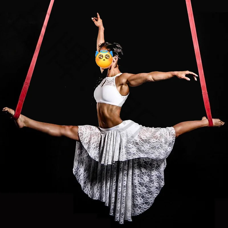double loop Aerial Loops Aerial Straps Ropes 2 Meters suspension rope beltAerial Acrobatics Body Loop Trap Circus Apparatuses