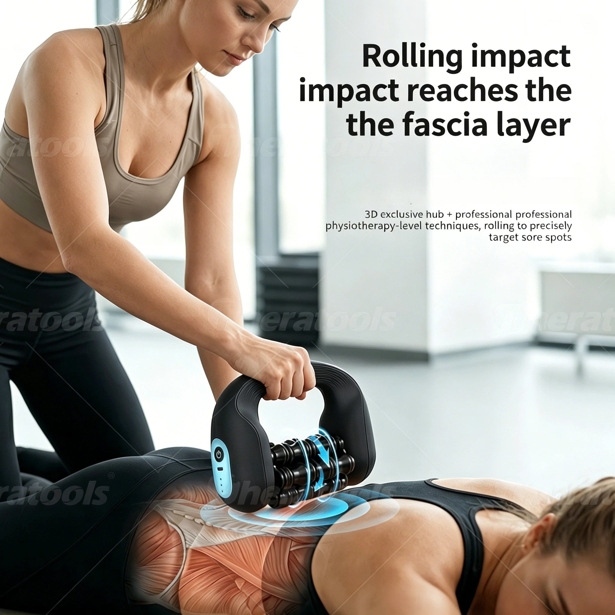 Electirc Roller Massage Deep Tissue Muscle Massage Roller Body Relaxation Relief Back Foot Leg Masajeador Fascia Roller Massage