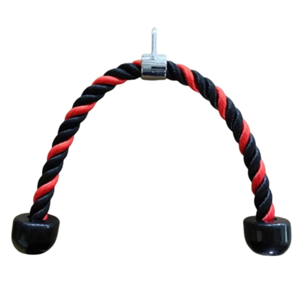 Coated Nylon Tricep Rope Pull Down Cable 70/90cm Multi-color Gym Pull Down Rope Double Head Non-Slip Tricep Rope Cable