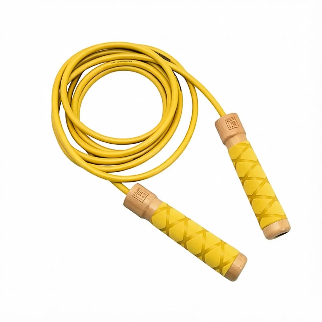 370g to 500 gram heavy 8mm 10mm thick super long 3.2 meters rope length between handles wood handle jump rope with ball bearing