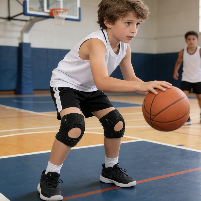 1pcs Adjustable Kids Knee Brace with Patella Gel Pads Youth Child Meniscus Tear Support Brace for Sports And Knee Pain Relief