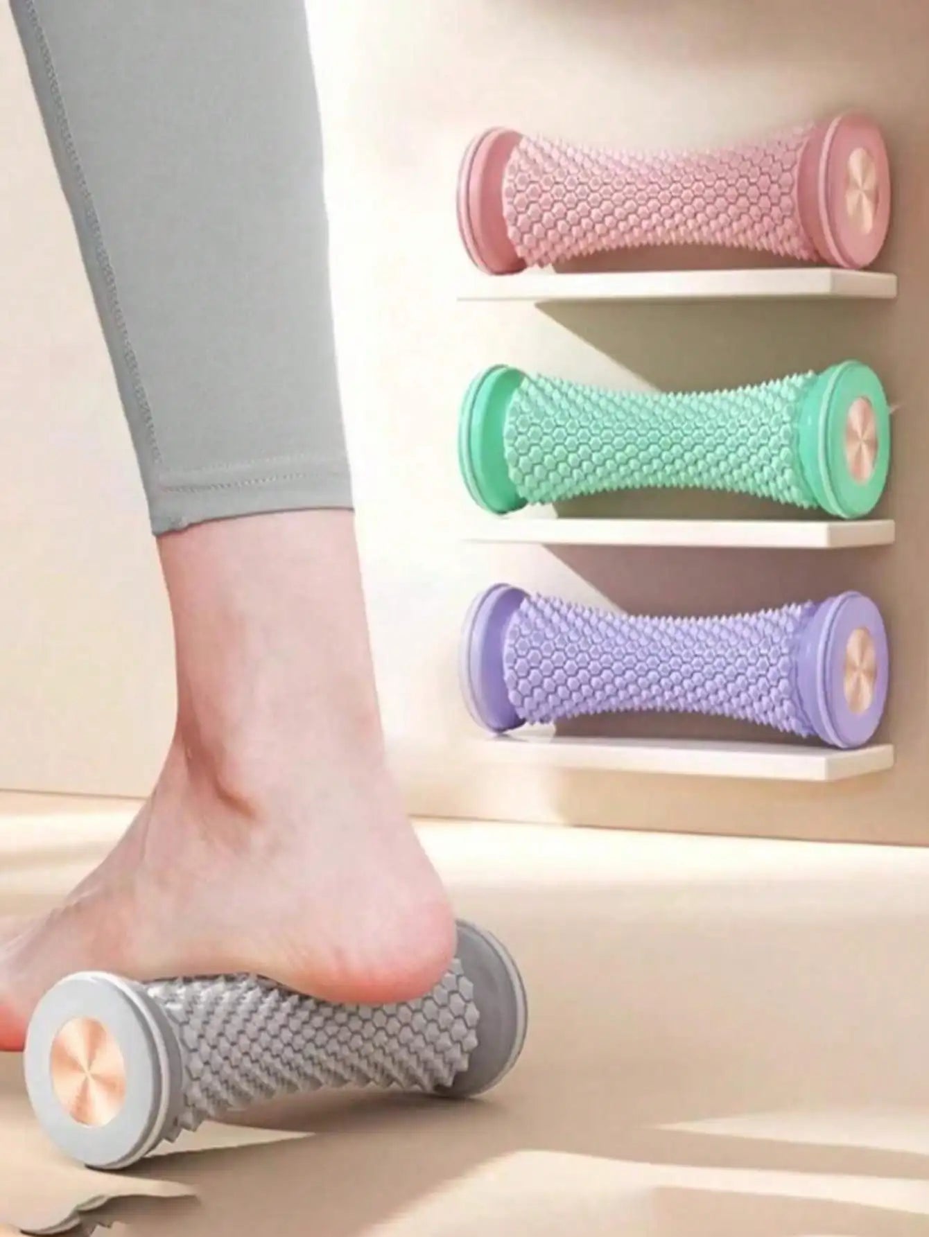 1pc Foot Massage Roller Foot Muscle Smooth Roller Trainer Multi Functional Foot Massage Wheel