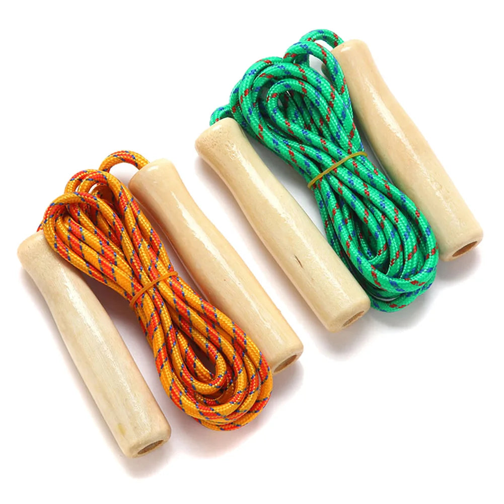 2.5M Skipping Rope Wooden Handle Skipping Rope Adjustable Children&