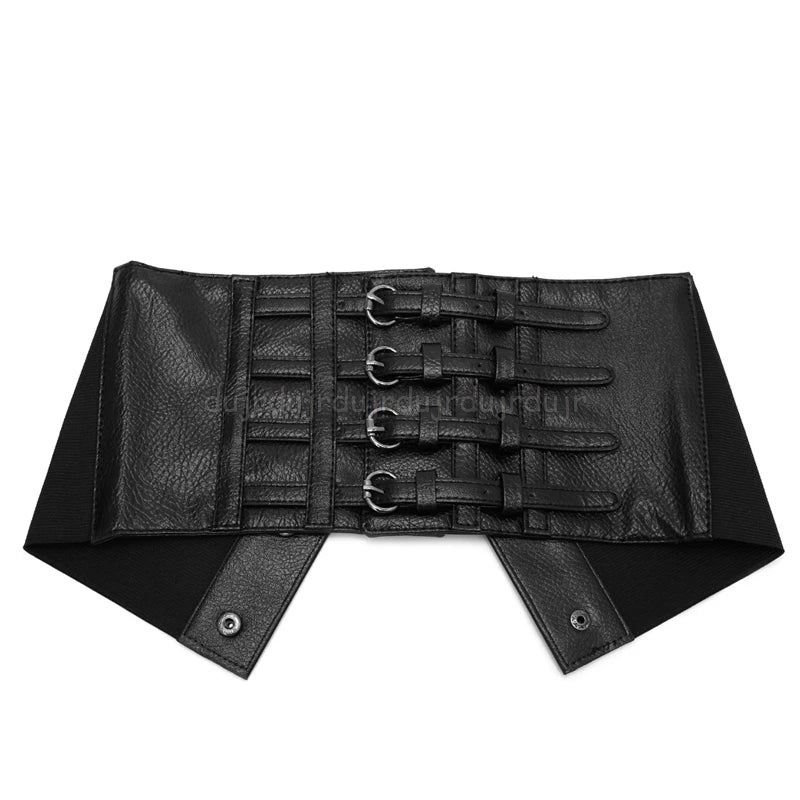 Fashion Retro Lady Waist Shape Corset Wide Elastic Faux Leather Black Belt Stretch Waistband New Au28 19 dropship