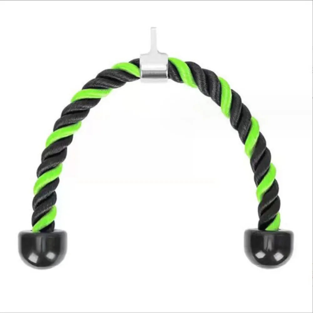 Coated Nylon Tricep Rope Pull Down Cable 70/90cm Multi-color Gym Pull Down Rope Double Head Non-Slip Tricep Rope Cable
