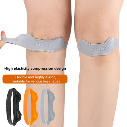 1Pcs Silicone Patella Tendon Knee Straps Knee Support Fixed Protection Patella Knee Strap Highly Elastic Flexible