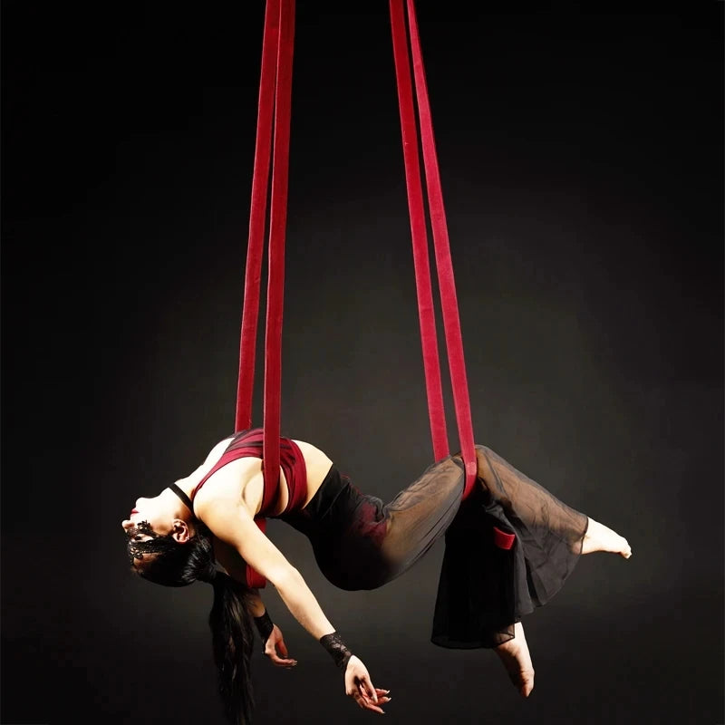 double loop Aerial Loops Aerial Straps Ropes 2 Meters suspension rope beltAerial Acrobatics Body Loop Trap Circus Apparatuses