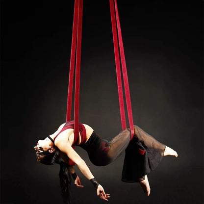 double loop Aerial Loops Aerial Straps Ropes 2 Meters suspension rope beltAerial Acrobatics Body Loop Trap Circus Apparatuses