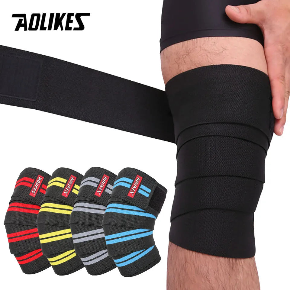 AOLIKES 1PCS Sports Knee Wraps for Men &amp; Women | Ideal for Cross Training,Gym Workouts, Weightlifting,Fitness &amp; Powerlifting