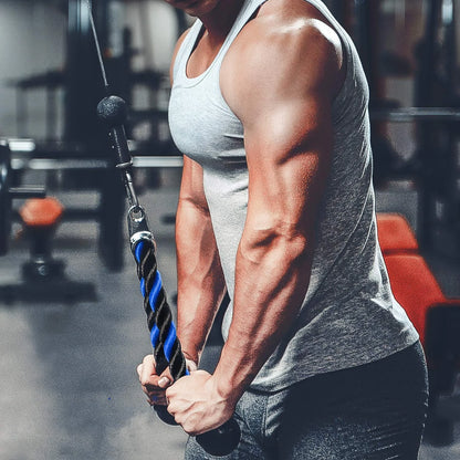 Triceps Rope Pull Down Cable Rope Tricep Cord Workout Exercise Back Fitness Strength Bodybuilding Training Gym Equipment Unisex