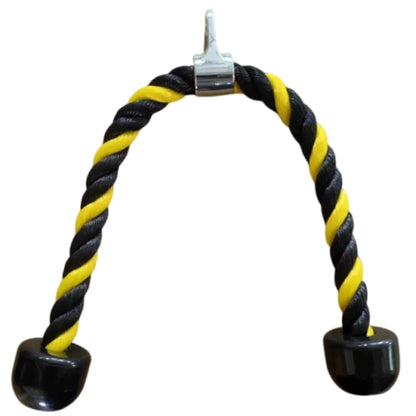 Coated Nylon Tricep Rope Pull Down Cable 70/90cm Multi-color Gym Pull Down Rope Double Head Non-Slip Tricep Rope Cable