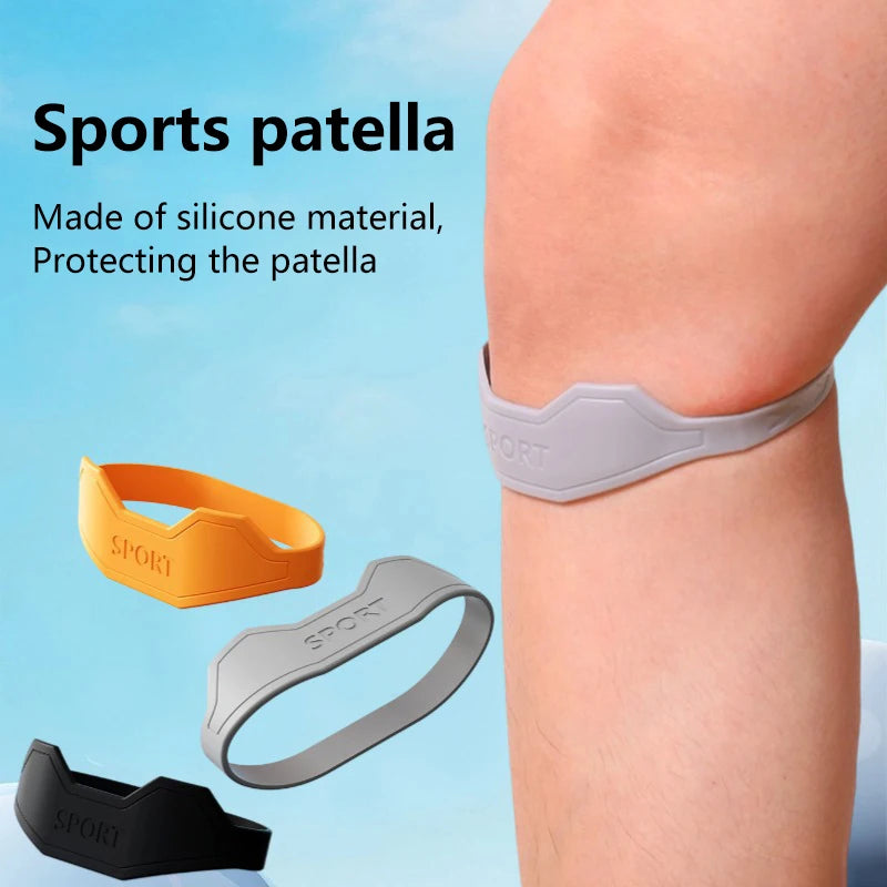 1Pcs Silicone Patella Tendon Knee Straps Knee Support Fixed Protection Patella Knee Strap Highly Elastic Flexible