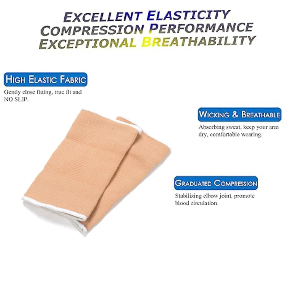 1Pair Elbow Sleeve Brace Tendonitis Women Men Compression Elbow Support Sports Protection Elbow Joint Support Pain Relief