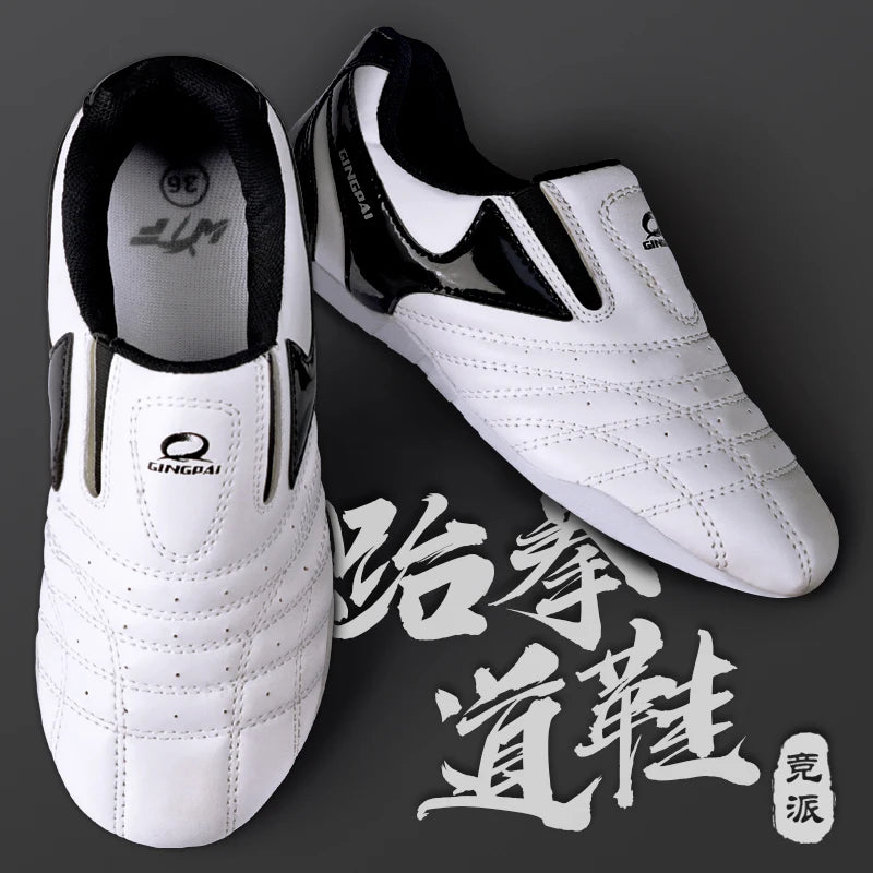 Breathable Taekwondo Shoes Karate Kung Fu Wrestling Martial Arts Shoes Women Men Adult Children Soft Sole Sneaker Coach Shoes