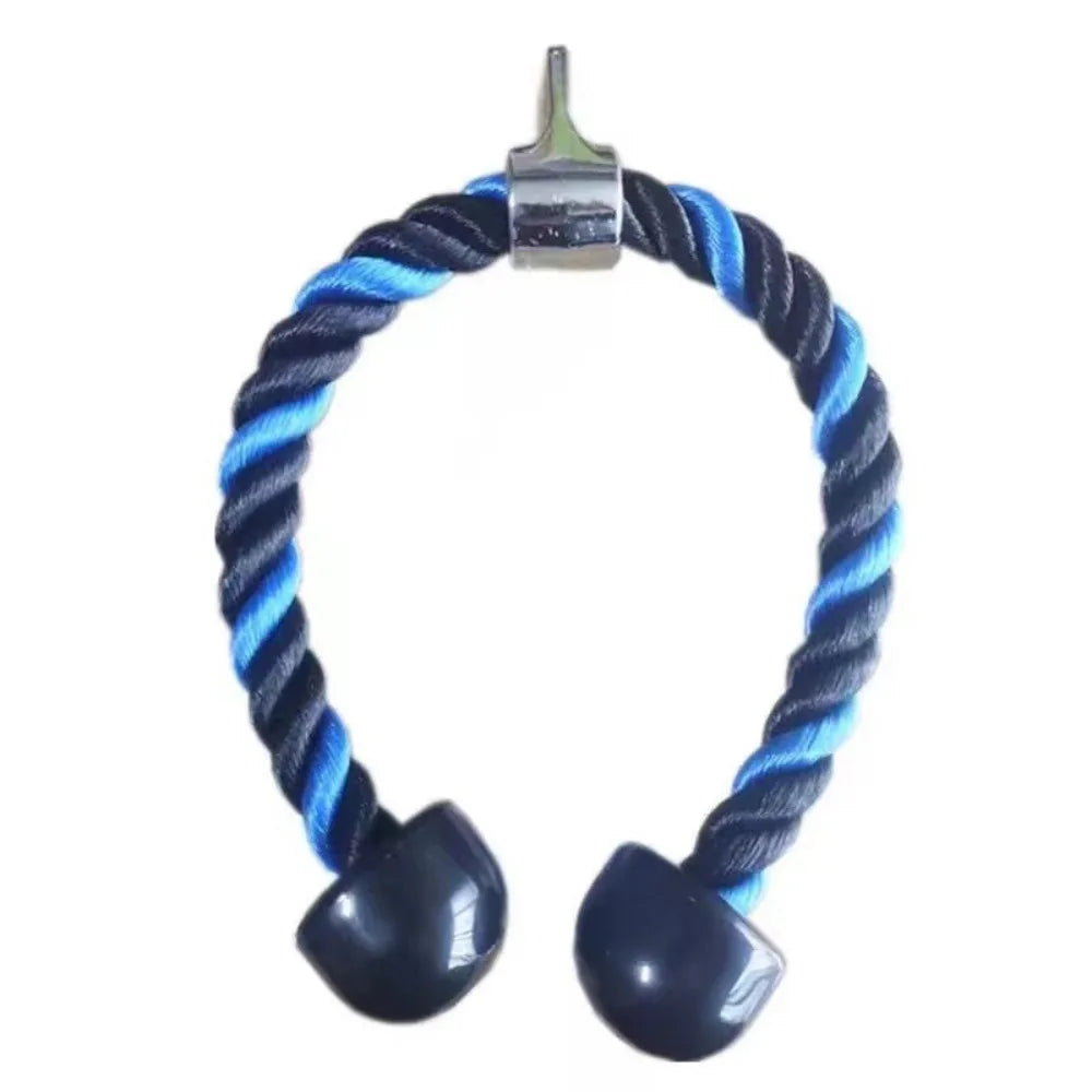 Coated Nylon Tricep Rope Pull Down Cable 70/90cm Multi-color Gym Pull Down Rope Double Head Non-Slip Tricep Rope Cable